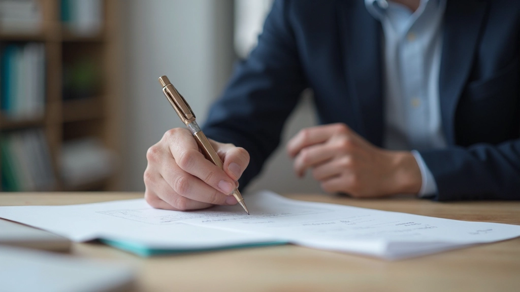 Close-up van iemand die aandachtig notities maakt en details waarneemt